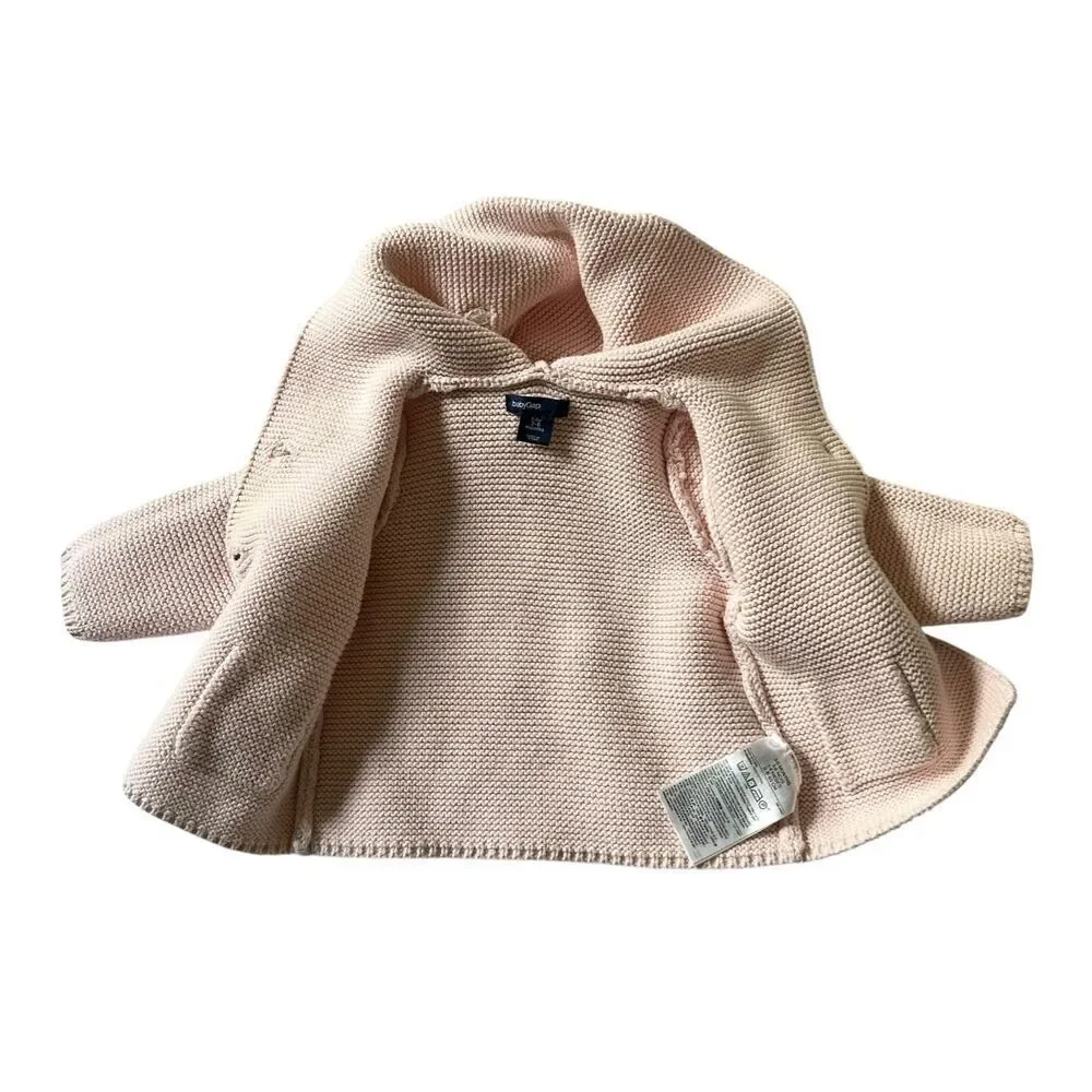 Baby Gap Girl’s Hooded Cotton Cardigan Sweater, Sz:3-6m